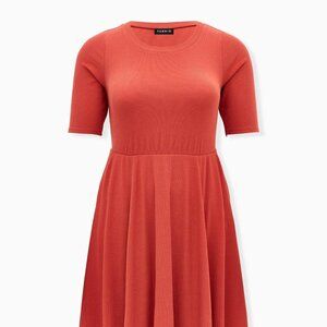 Torrid Midi Super Soft Rib Hanky Hem Dress